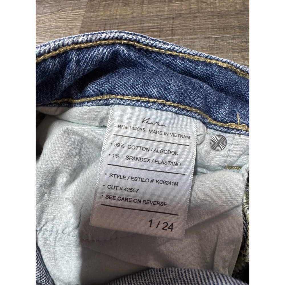 KanCan KC9241M Medium Wash Distressed Straight Leg Jeans Women Size 1/24 - Picture 4 of 5